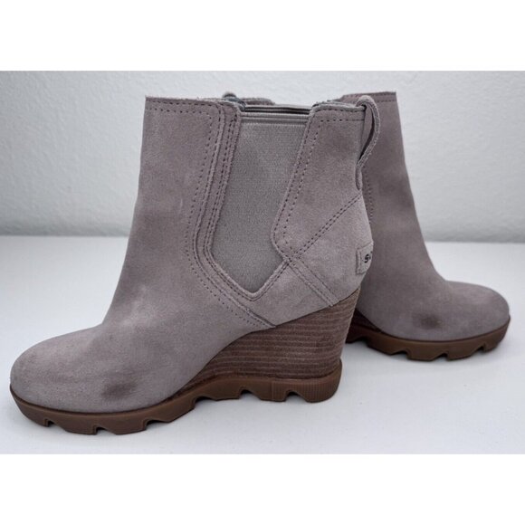 Sorel Women's Joan Uptown Wedge Chelsea Boots Taupe Suede Size 6.5 - Picture 11 of 14